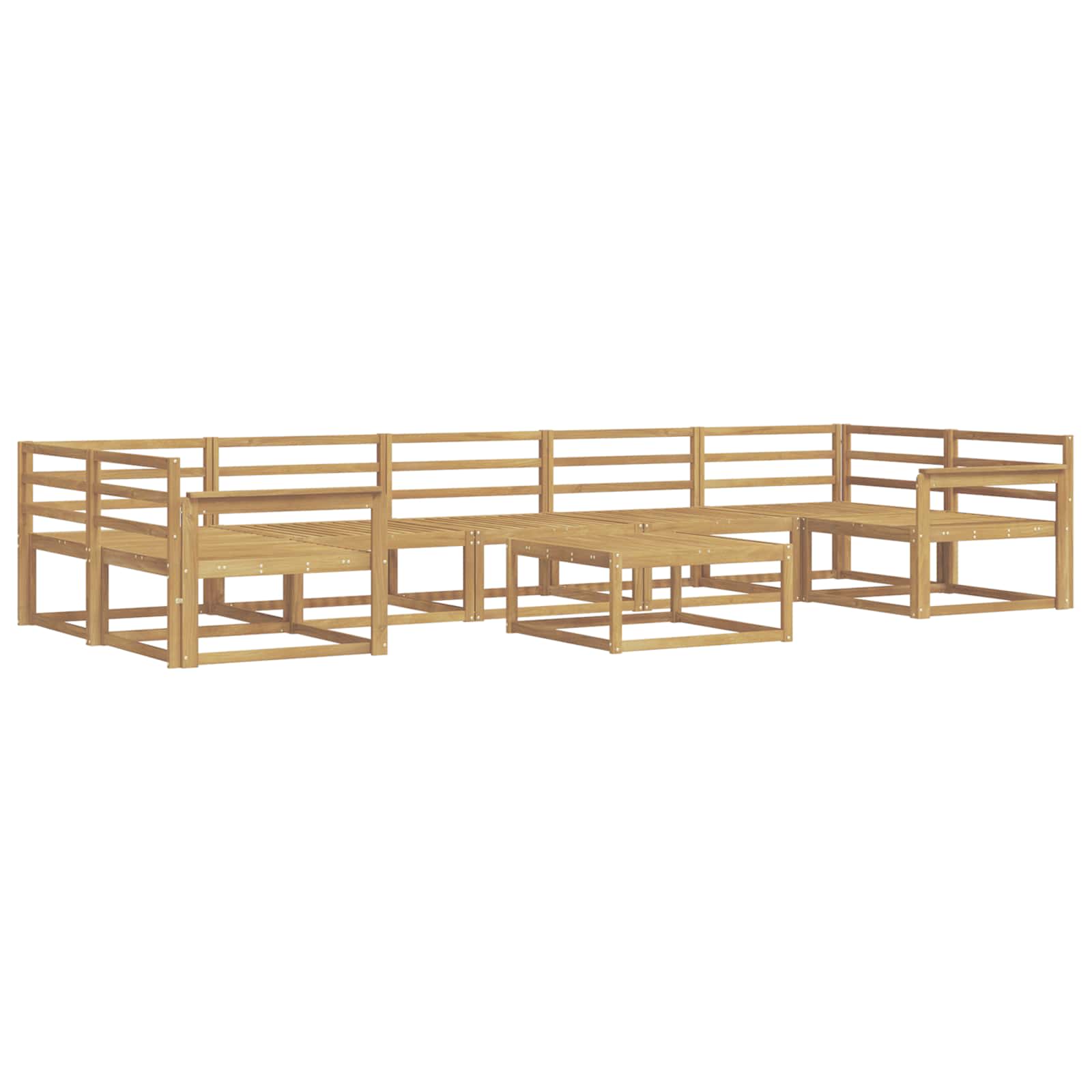 vidaXL Zestaw sof na zewnątrz 8 pcs Biały
