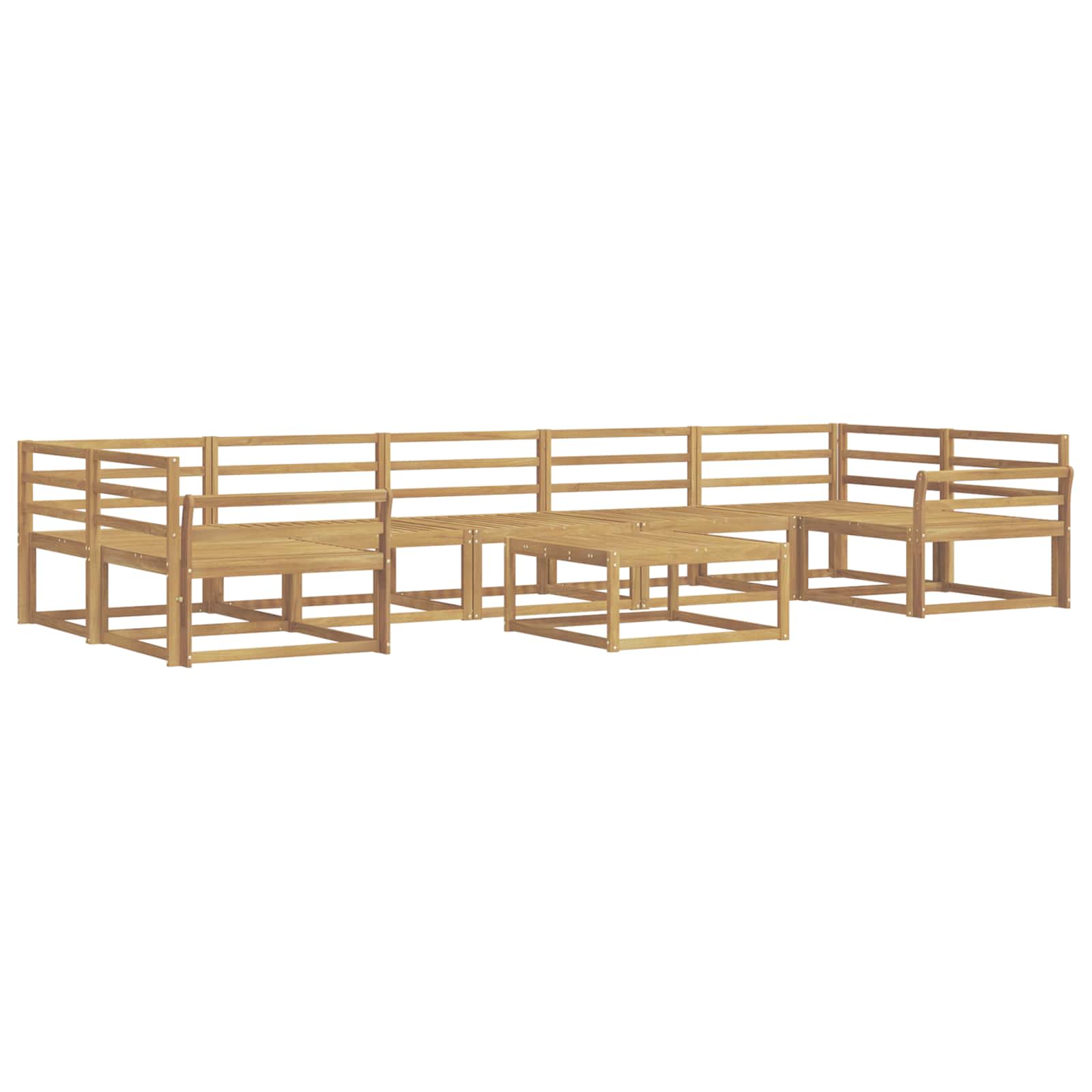 vidaXL Zestaw sof na zewnątrz 8 pcs Biały