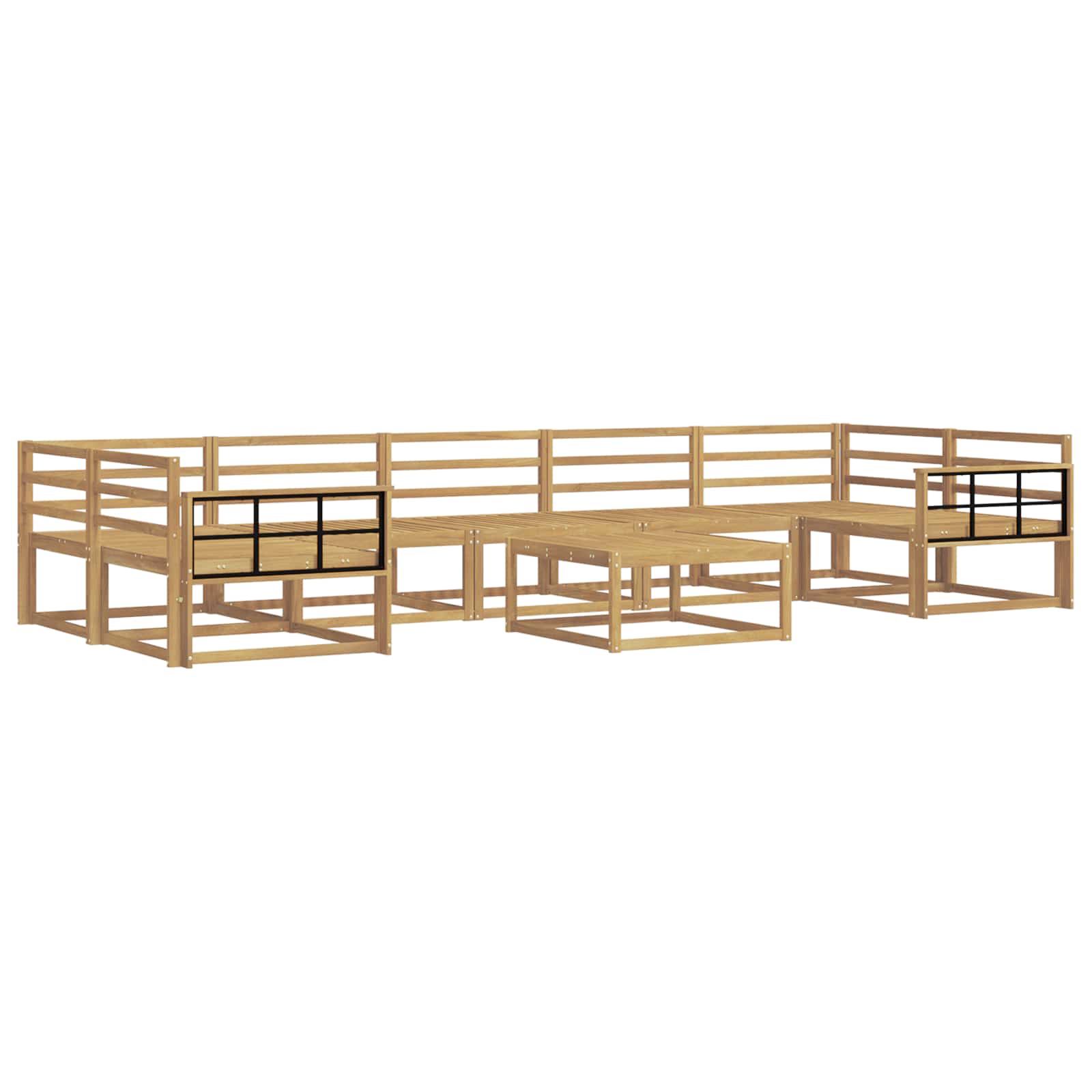 vidaXL Zestaw sof na zewnątrz 8 pcs Biały