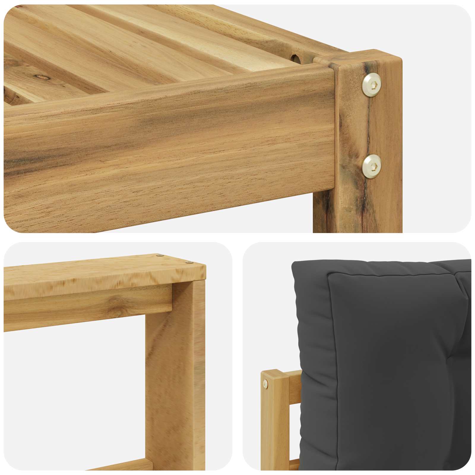 vidaXL Zestaw sof na zewnątrz 9 pcs Biały i antracyt 79 x 79 x 37 cm