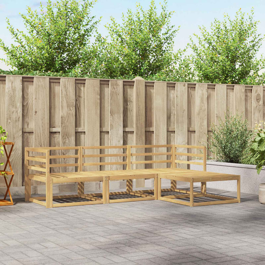 vidaXL Zestaw sof na zewnątrz 4 pcs Biały 245,5 x 162,5 x 73 cm