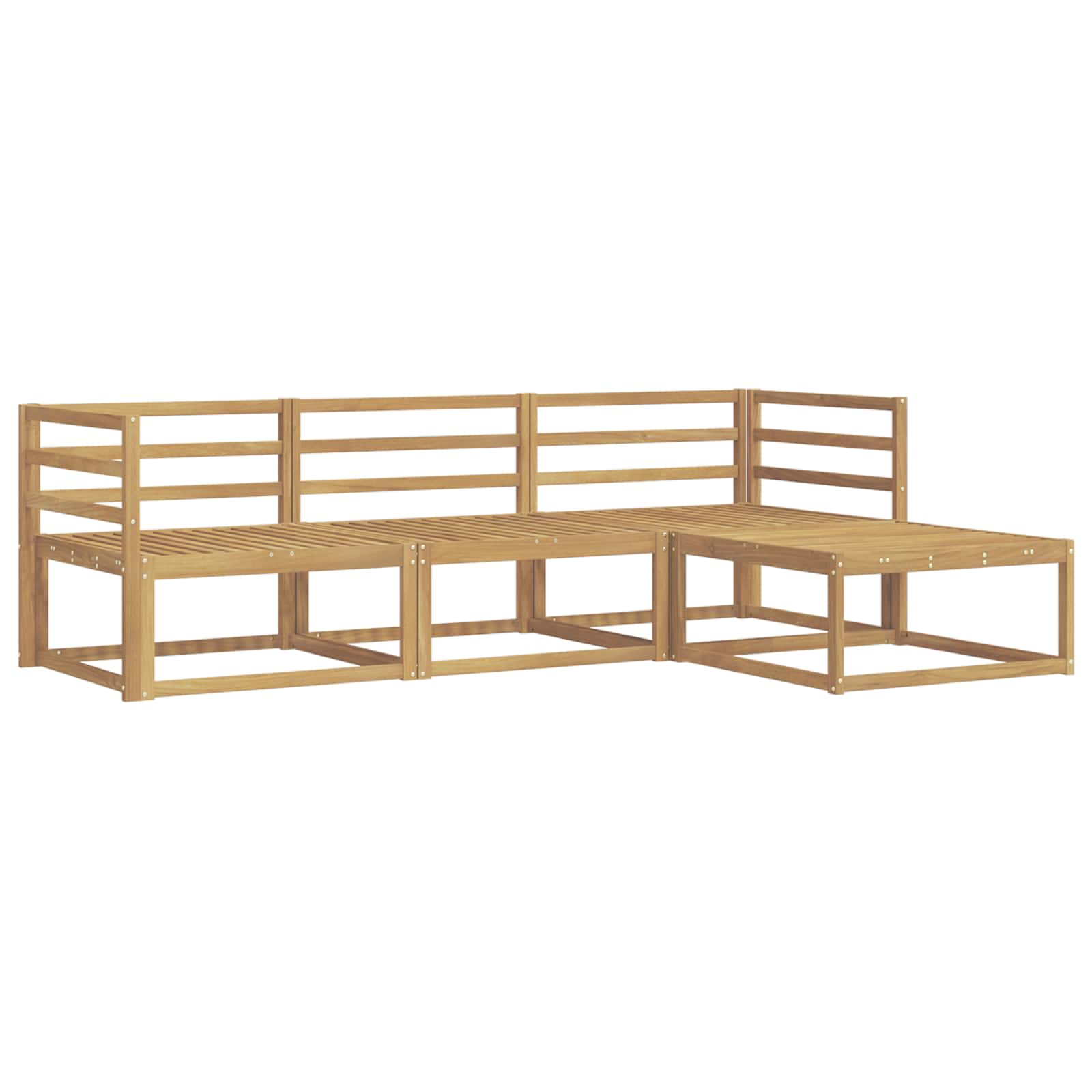 vidaXL Zestaw sof na zewnątrz 4 pcs Biały 245,5 x 162,5 x 73 cm