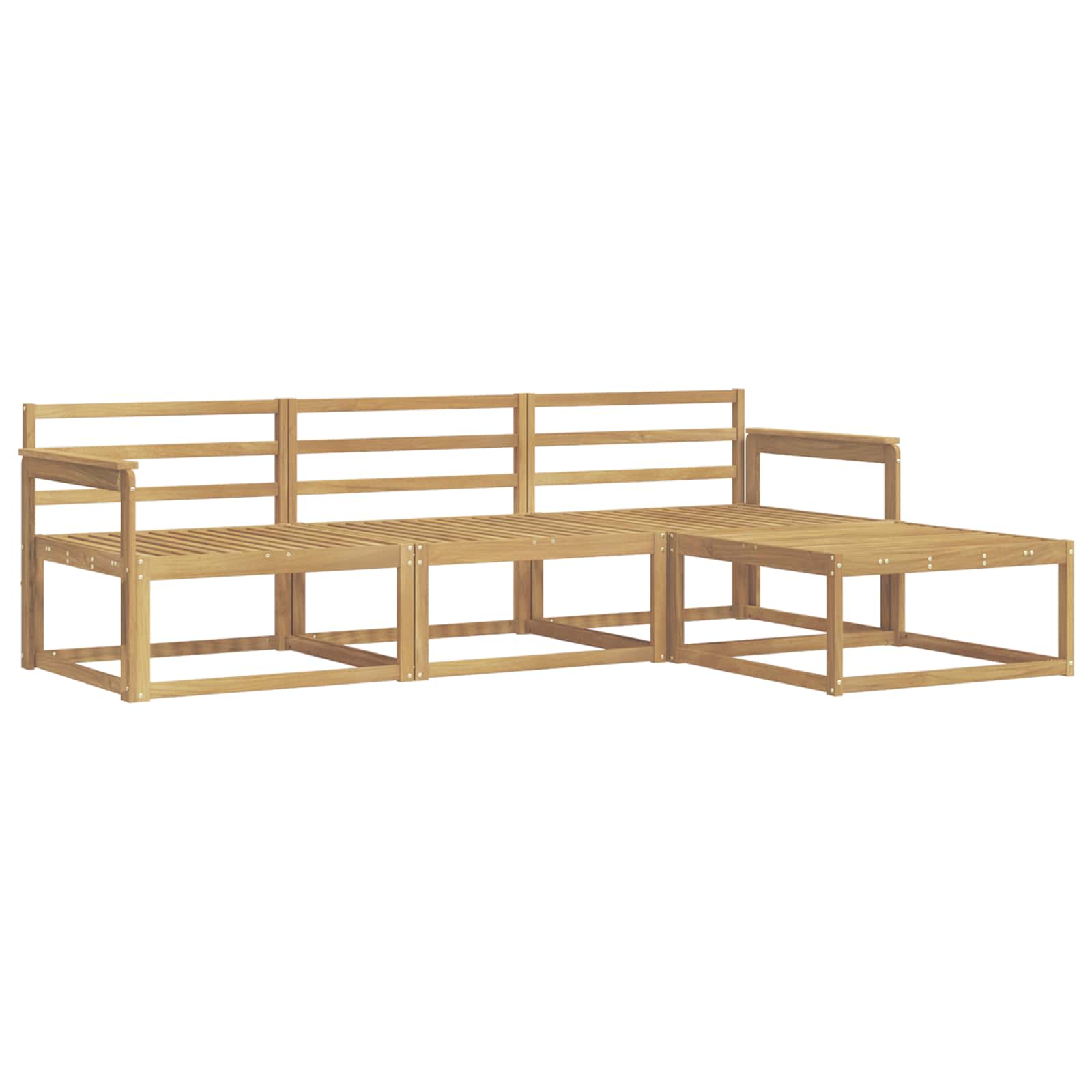 vidaXL Zestaw sof na zewnątrz 4 pcs Biały 249,5 x 162,5 x 73 cm