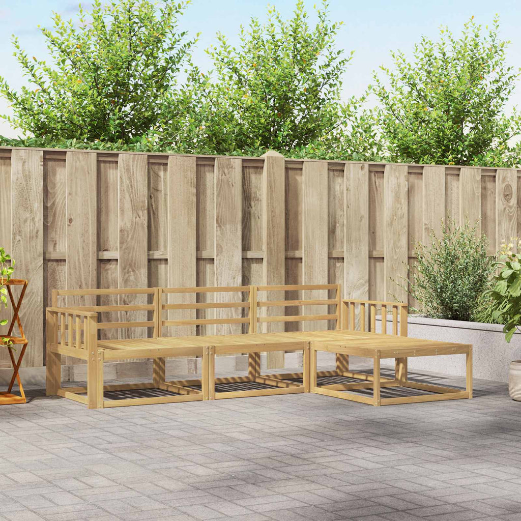 vidaXL Zestaw sof na zewnątrz 4 pcs Biały 249,5 x 162,5 x 73 cm