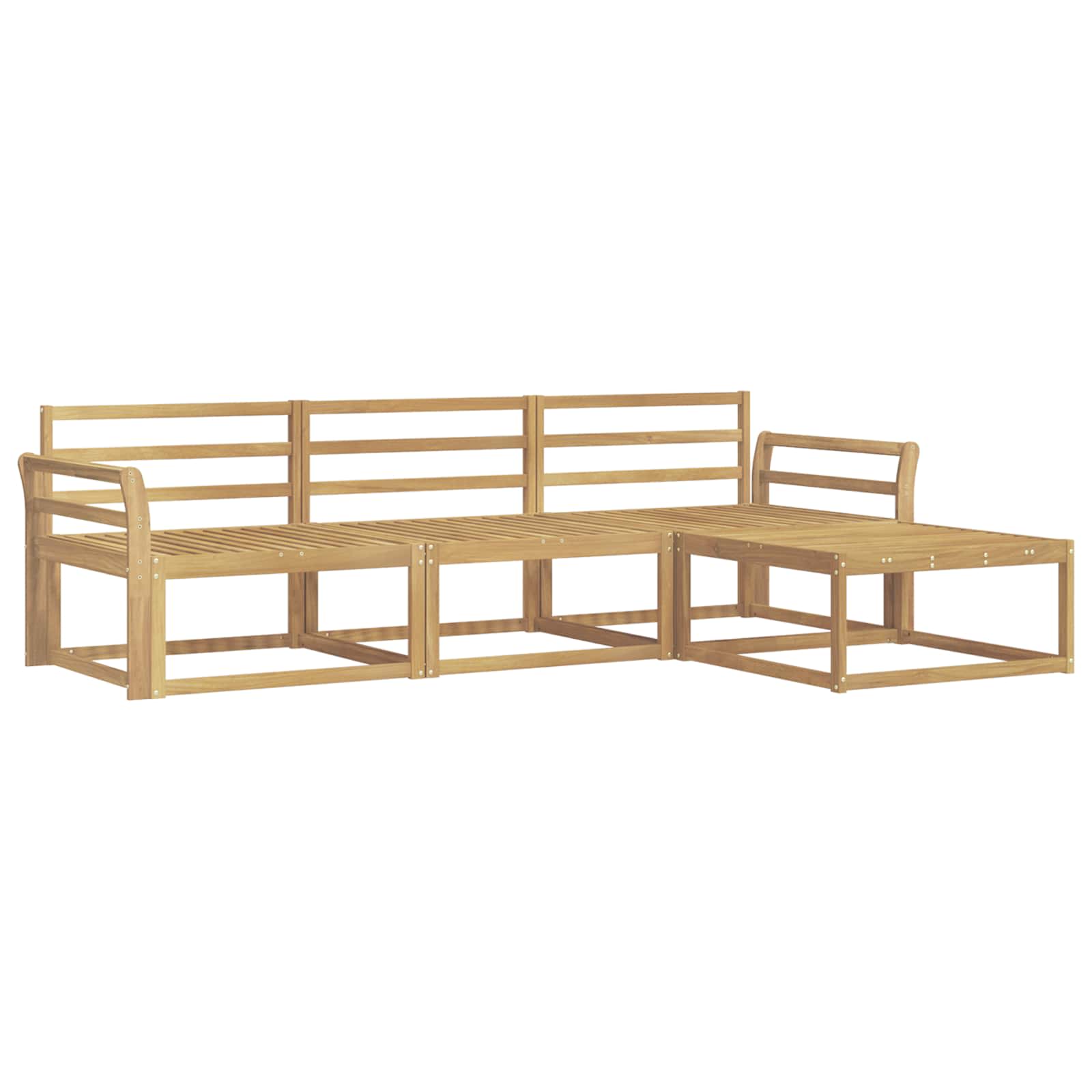 vidaXL Zestaw sof na zewnątrz 4 pcs Biały 254 x 162,5 x 73 cm