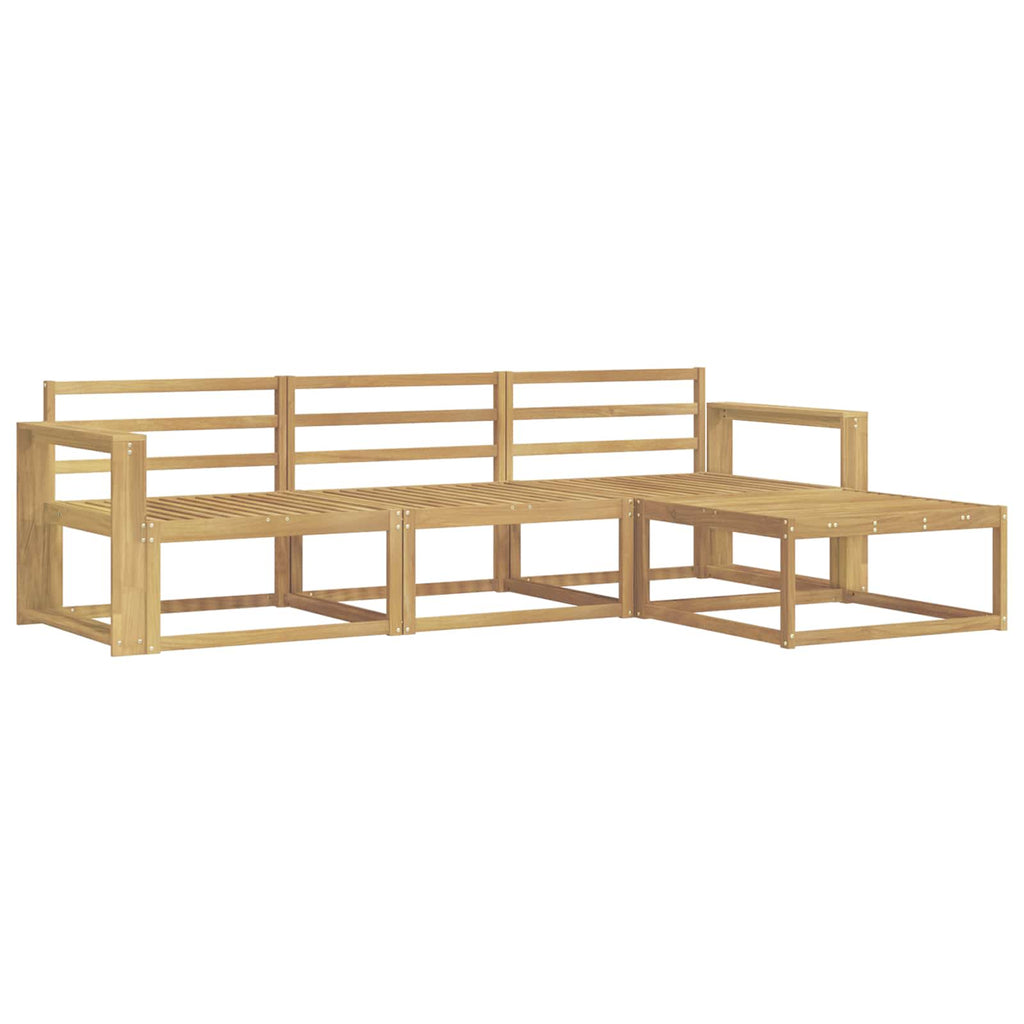 vidaXL Zestaw sof na zewnątrz 4 pcs Biały 257,5 x 162,5 x 73 cm