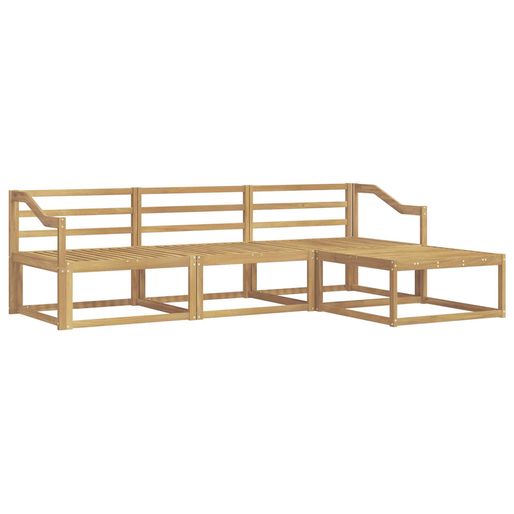 vidaXL Zestaw sof na zewnątrz 4 pcs Biały 245,5 x 162,5 x 73 cm