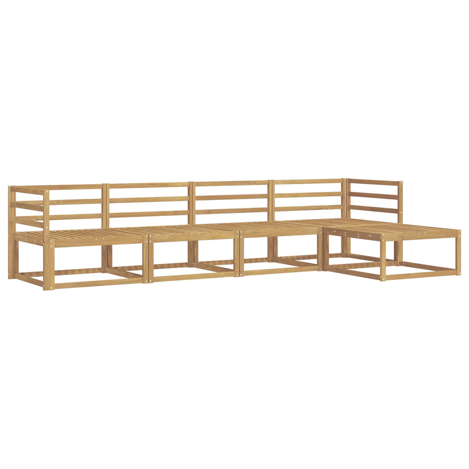 vidaXL Zestaw sof na zewnątrz 5 pcs Biały 325 x 162,5 x 73 cm