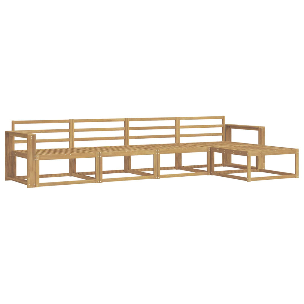 vidaXL Zestaw sof na zewnątrz 5 pcs Biały 337 x 162,5 x 73 cm