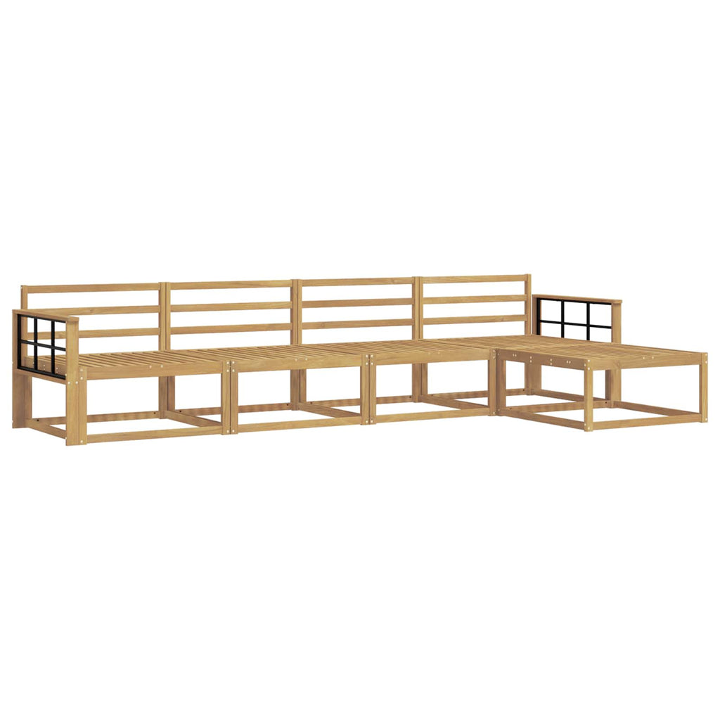 vidaXL Zestaw sof na zewnątrz 5 pcs Biały 329 x 162,5 x 73 cm