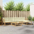 vidaXL Zestaw sof na zewnątrz 6 pcs Biały i kremowy 79 x 79 x 37 cm