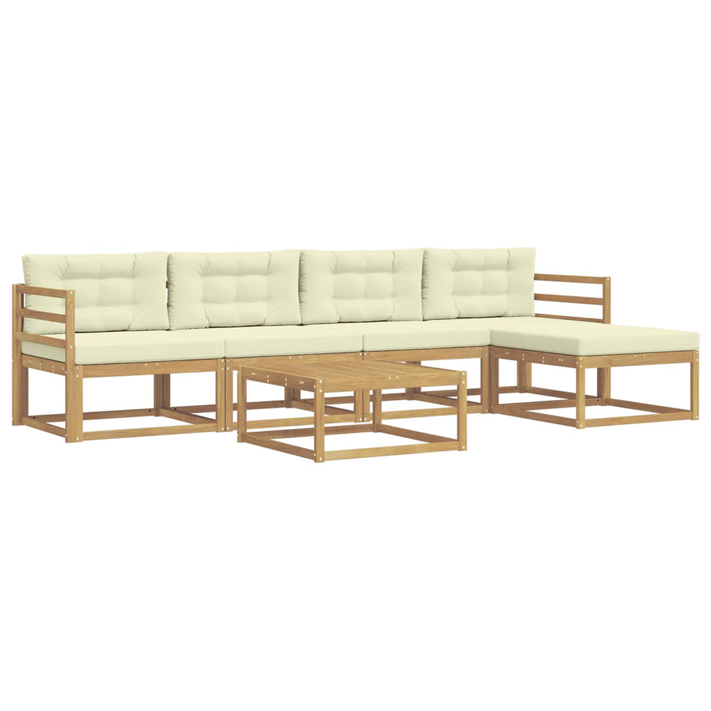 vidaXL Zestaw sof na zewnątrz 6 pcs Biały i kremowy 79 x 79 x 37 cm