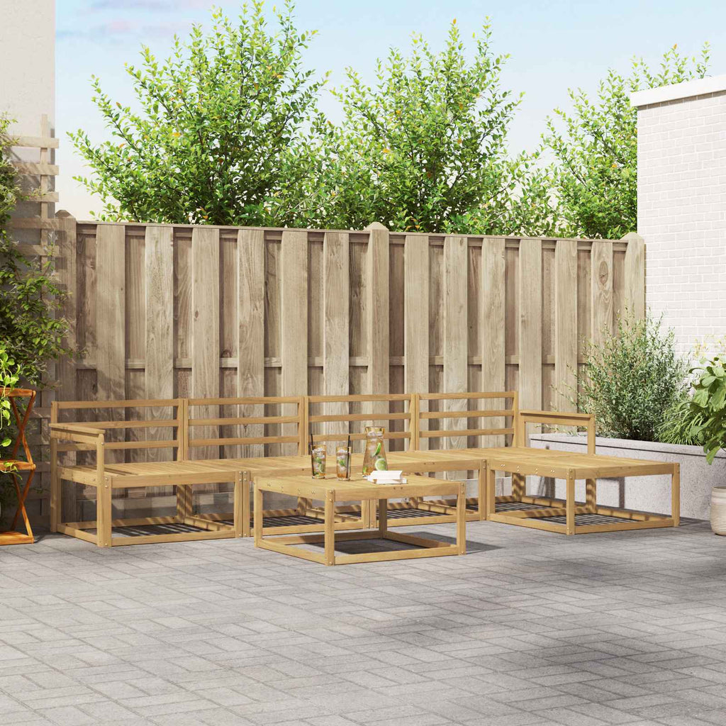 vidaXL Zestaw sof na zewnątrz 6 pcs Biały 79 x 79 x 37 cm