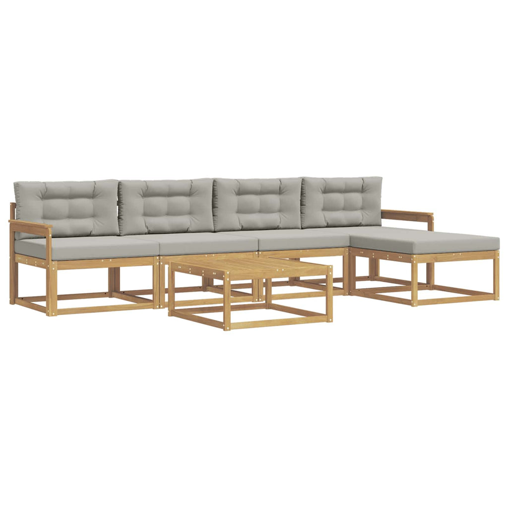 vidaXL Zestaw sof na zewnątrz 6 pcs Biały i jasnoszary 79 x 79 x 37 cm