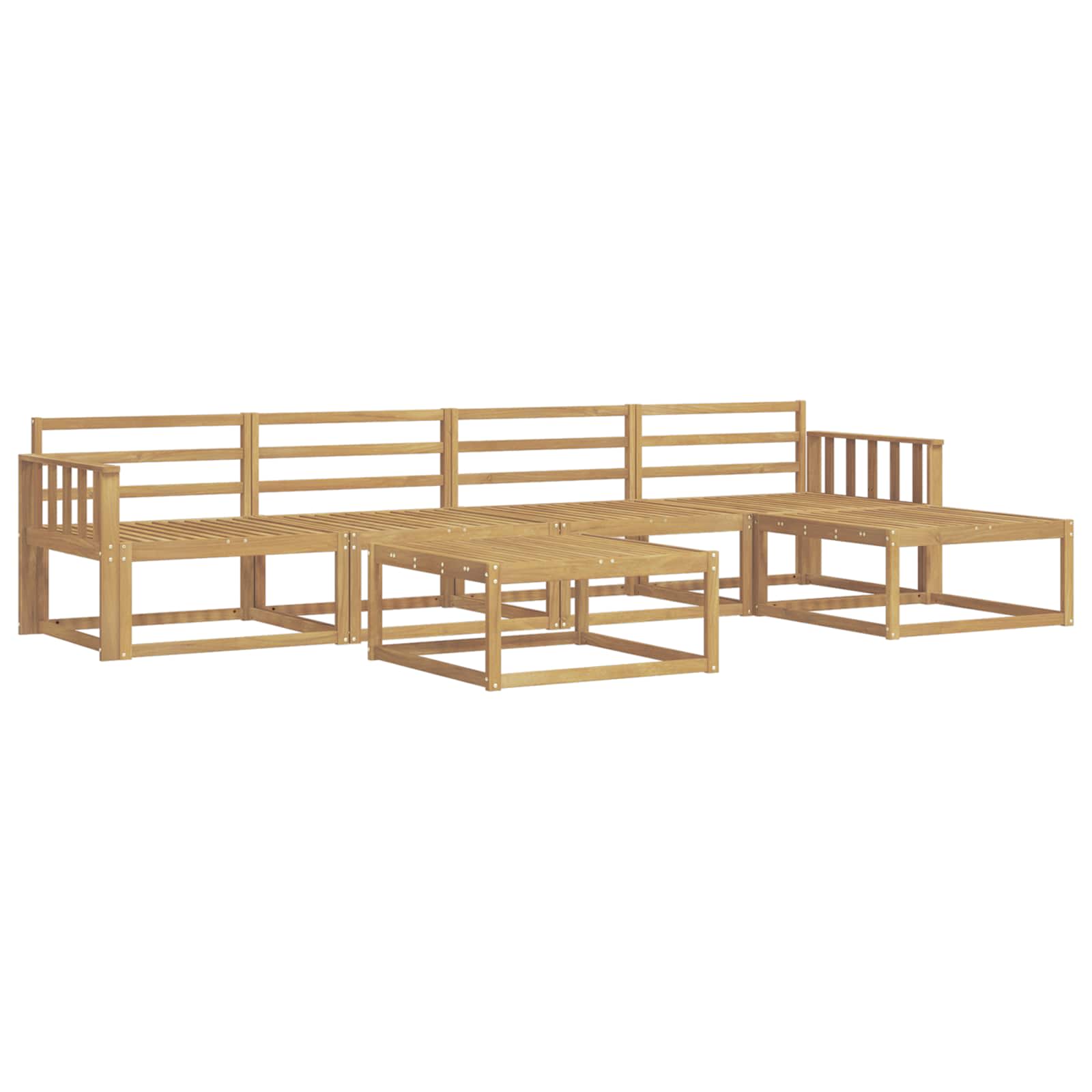 vidaXL Zestaw sof na zewnątrz 6 pcs Biały 79 x 79 x 37 cm