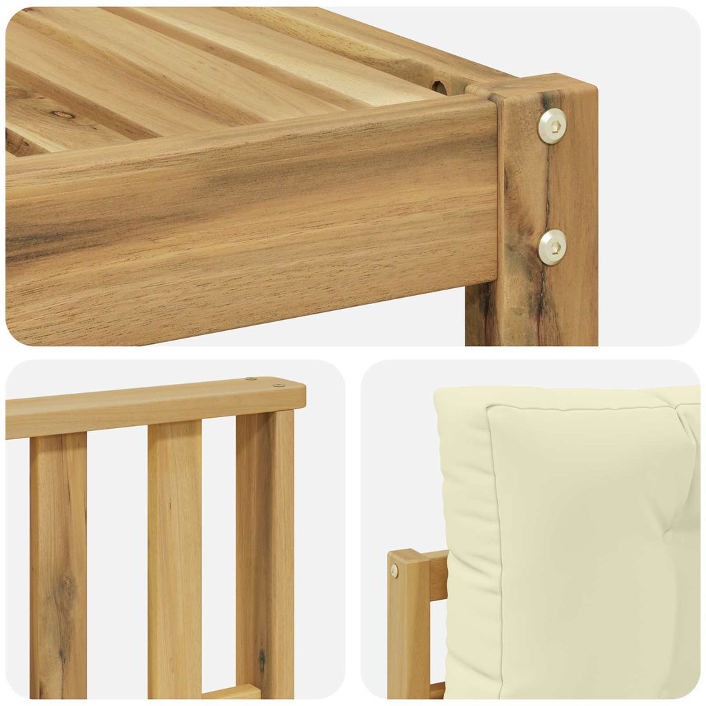 vidaXL Zestaw sof na zewnątrz 6 pcs Biały i kremowy 79 x 79 x 37 cm