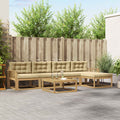 vidaXL Zestaw sof na zewnątrz 6 pcs Biały i Beżowy 79 x 79 x 37 cm