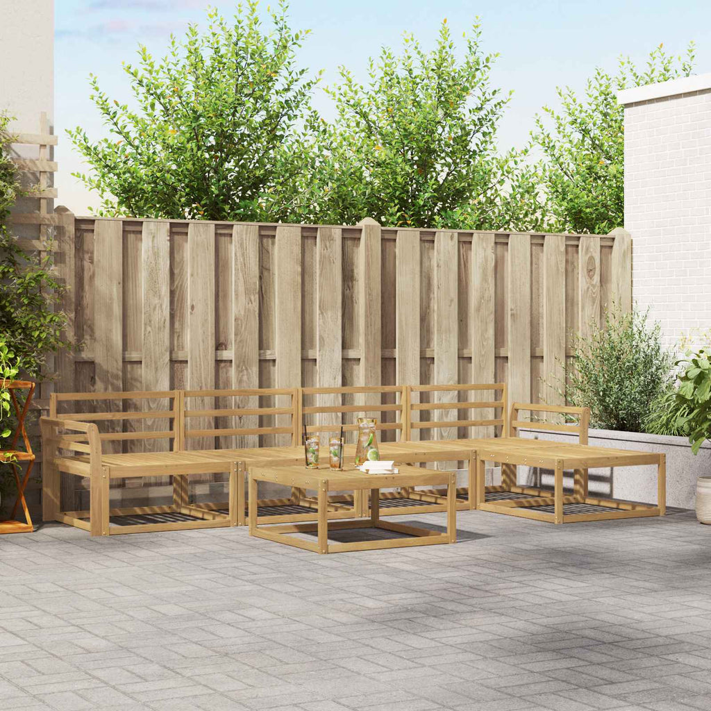 vidaXL Zestaw sof na zewnątrz 6 pcs Biały 79 x 79 x 37 cm
