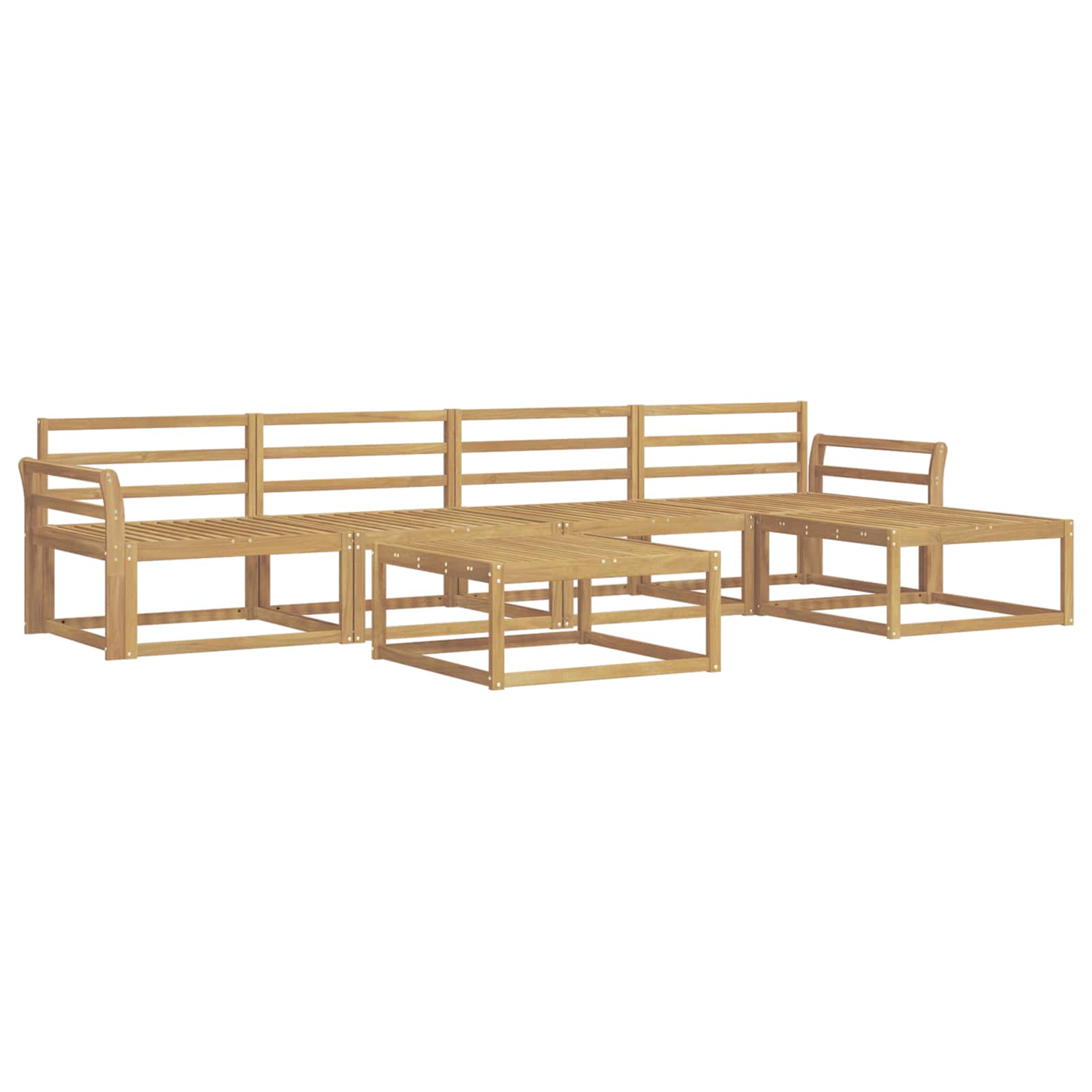 vidaXL Zestaw sof na zewnątrz 6 pcs Biały 79 x 79 x 37 cm