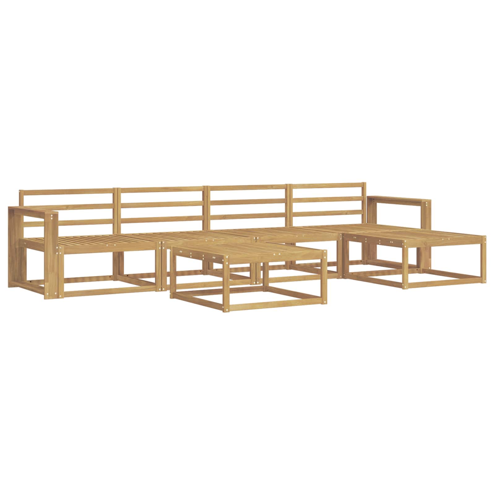 vidaXL Zestaw sof na zewnątrz 6 pcs Biały 79 x 79 x 37 cm