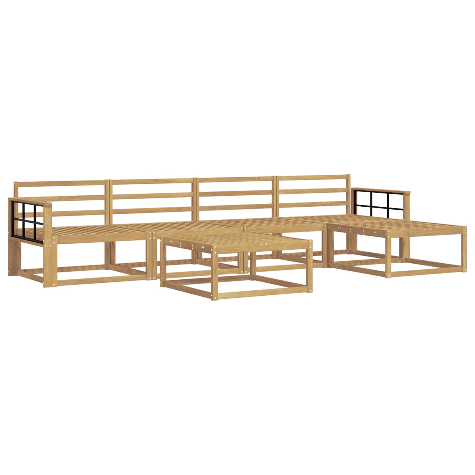vidaXL Zestaw sof na zewnątrz 6 pcs Biały 79 x 79 x 37 cm