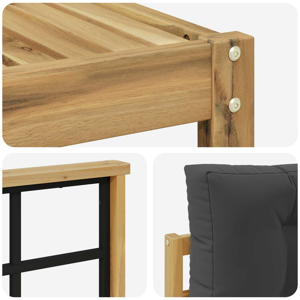 vidaXL Zestaw sof na zewnątrz 6 pcs Biały i antracyt 79 x 79 x 37 cm
