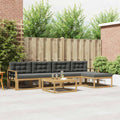 vidaXL Zestaw sof na zewnątrz 6 pcs Biały i antracyt 79 x 79 x 37 cm