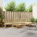 vidaXL Zestaw sof na zewnątrz 6 pcs Biały i Beżowy 79 x 79 x 37 cm