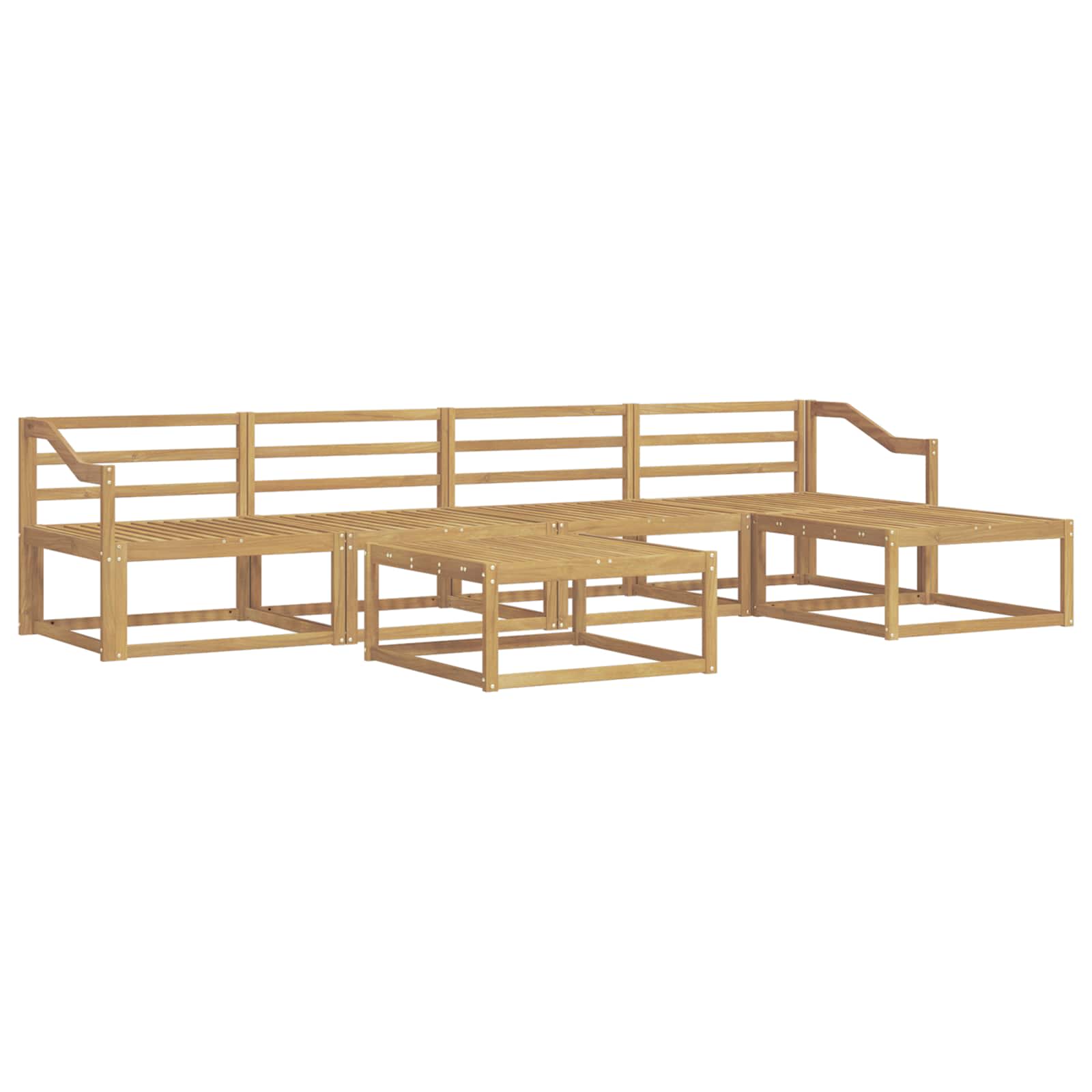 vidaXL Zestaw sof na zewnątrz 6 pcs Biały 79 x 79 x 37 cm