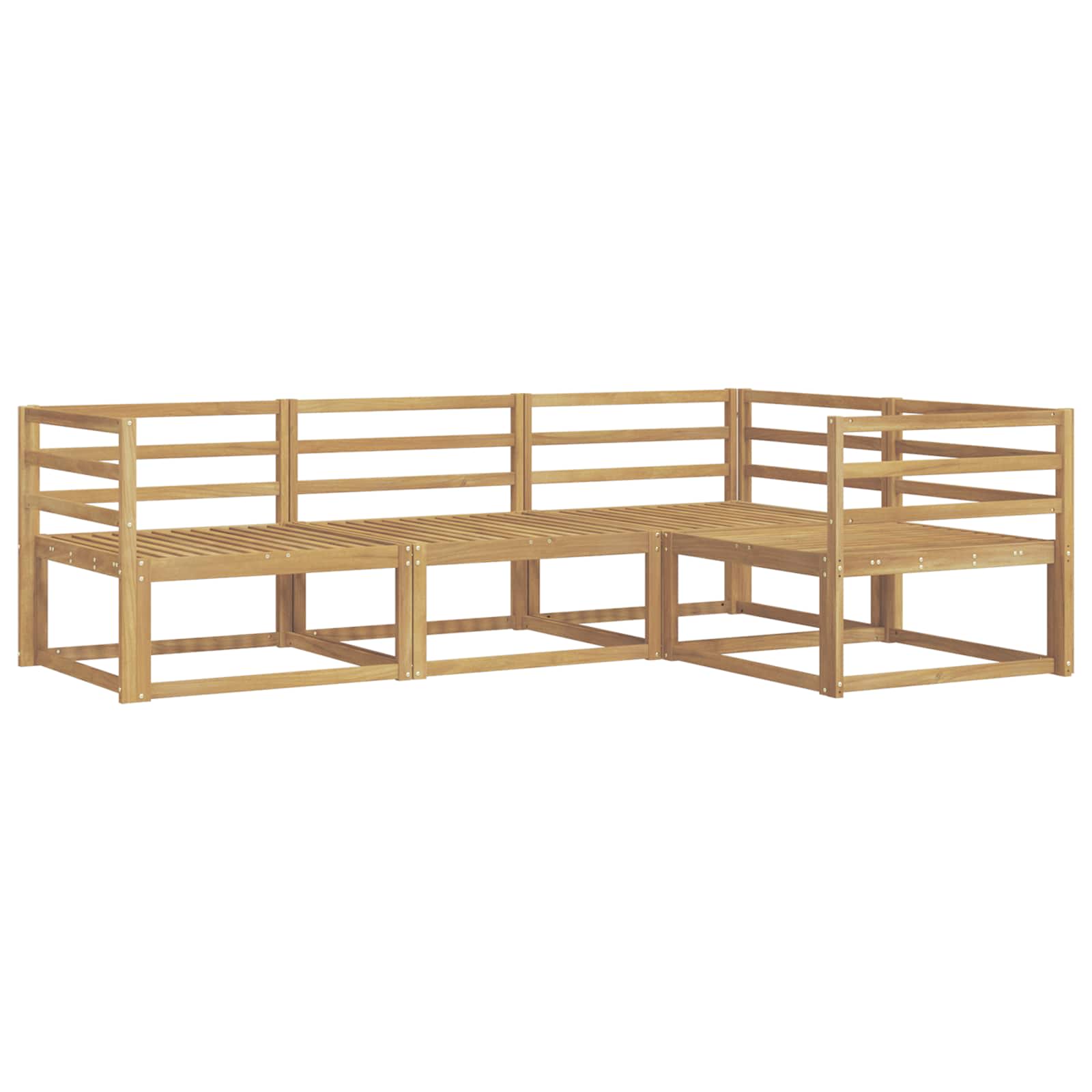 vidaXL Zestaw sof na zewnątrz 4 pcs Biały 245,5 x 166,5 x 73 cm