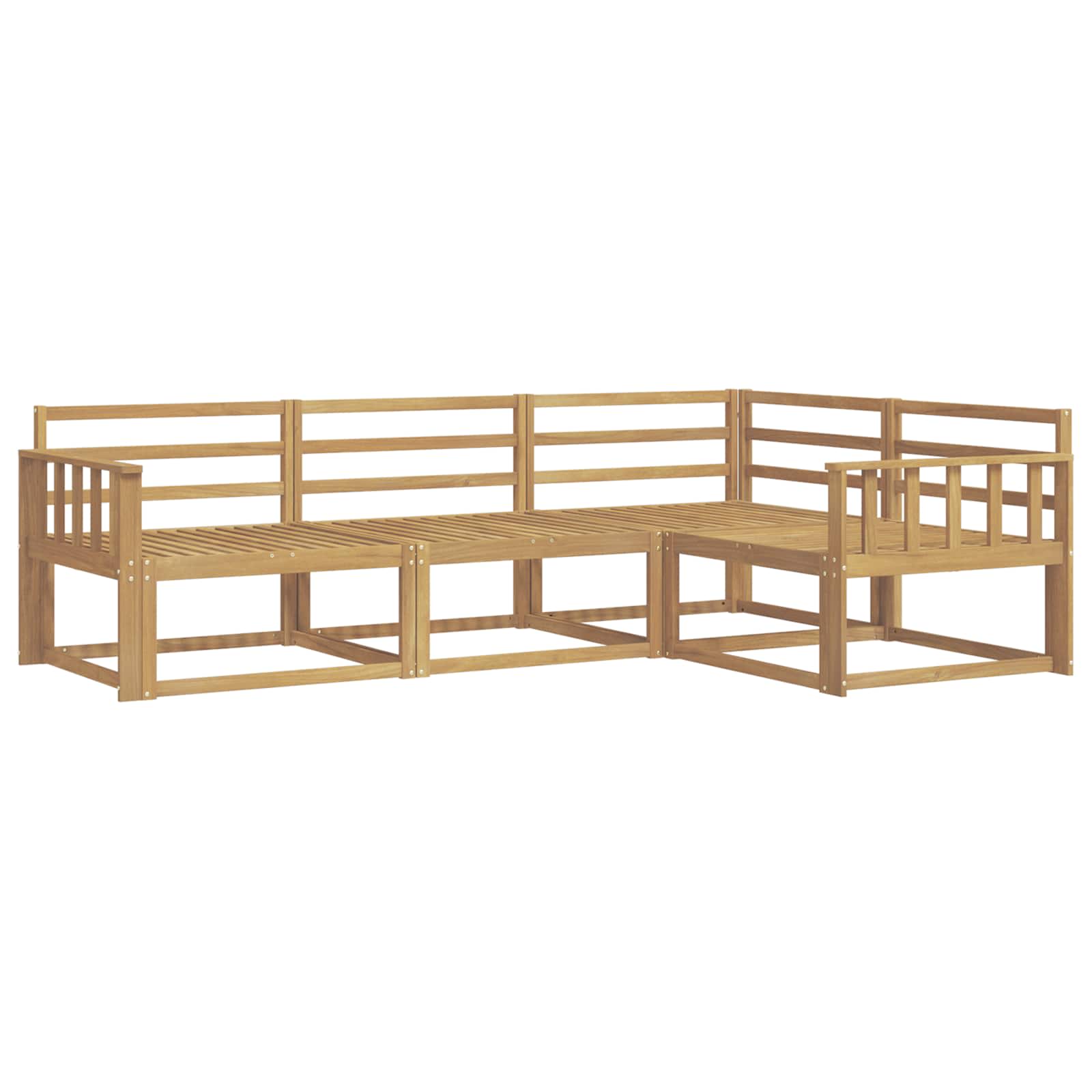 vidaXL Zestaw sof na zewnątrz 4 pcs Biały 247,5 x 168,5 x 73 cm