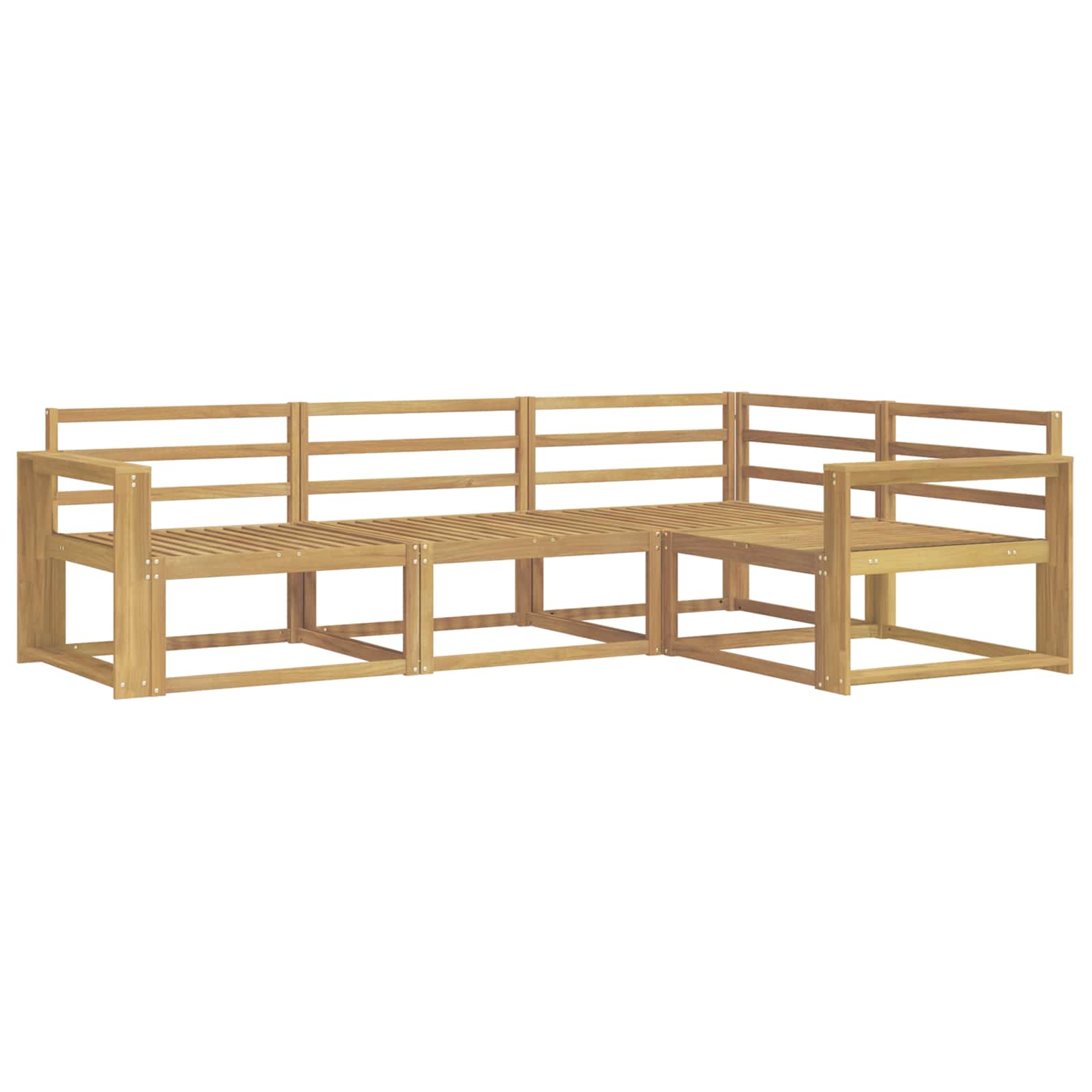 vidaXL Zestaw sof na zewnątrz 4 pcs Biały 251,5 x 172,5 x 73 cm