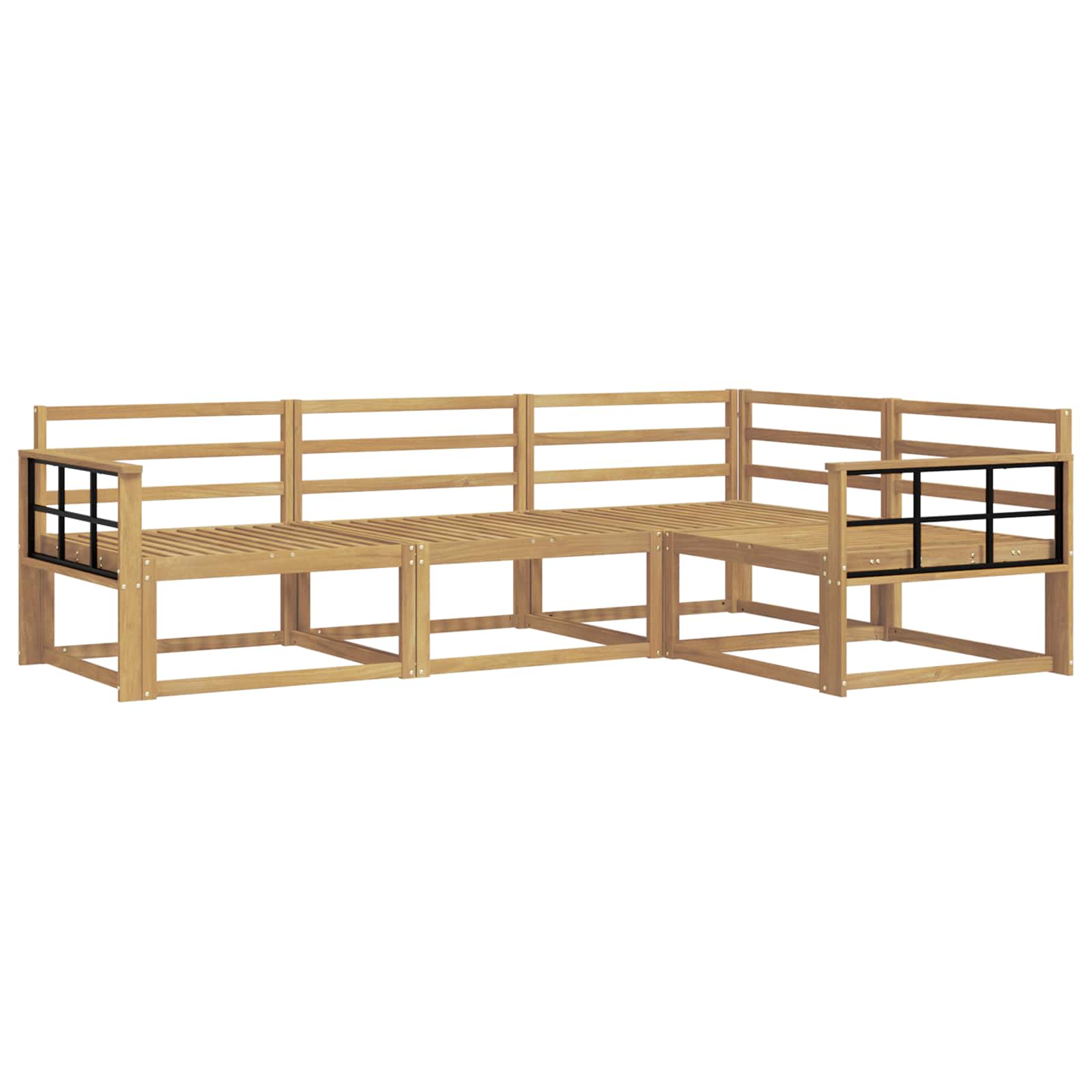 vidaXL Zestaw sof na zewnątrz 4 pcs Biały 247,5 x 168,5 x 73 cm