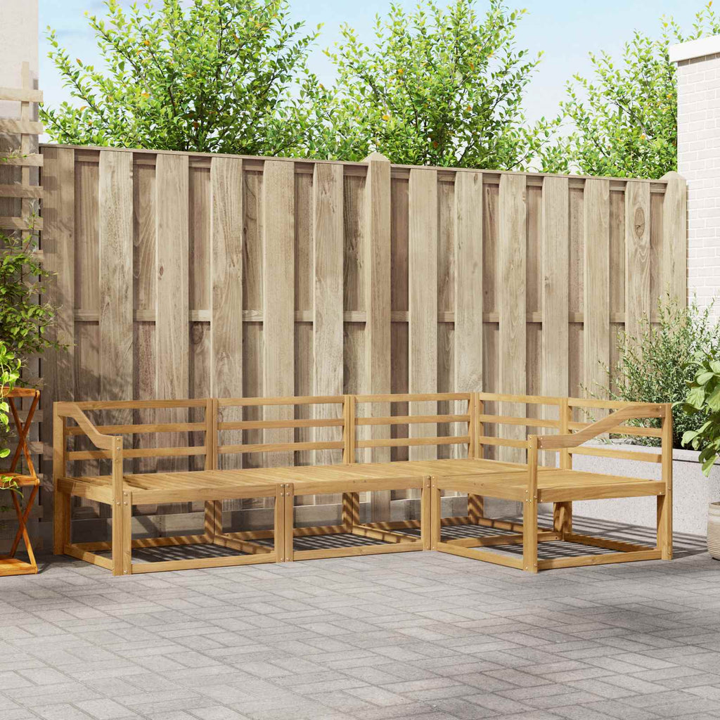 vidaXL Zestaw sof na zewnątrz 4 pcs Biały 245,5 x 166,5 x 73 cm