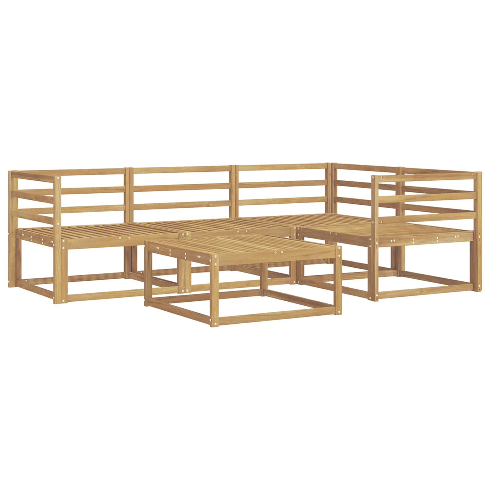 vidaXL Zestaw sof na zewnątrz 5 pcs Biały 79 x 79 x 37 cm