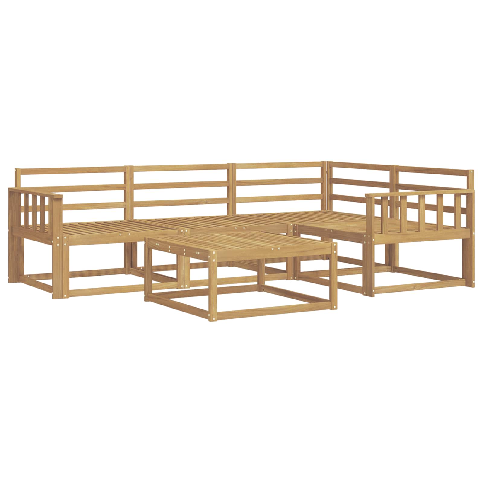 vidaXL Zestaw sof na zewnątrz 5 pcs Biały 79 x 79 x 37 cm