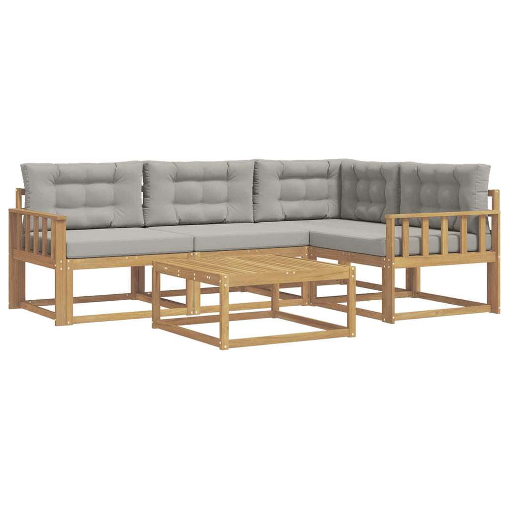 vidaXL Zestaw sof na zewnątrz 5 pcs Biały i jasnoszary 79 x 79 x 37 cm