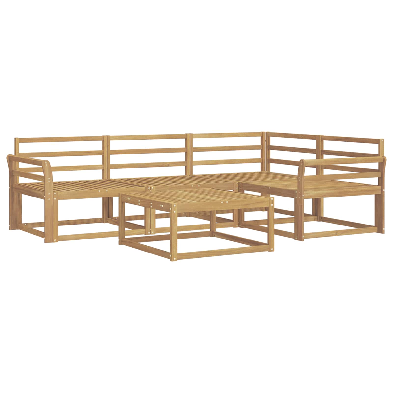 vidaXL Zestaw sof na zewnątrz 5 pcs Biały 79 x 79 x 37 cm