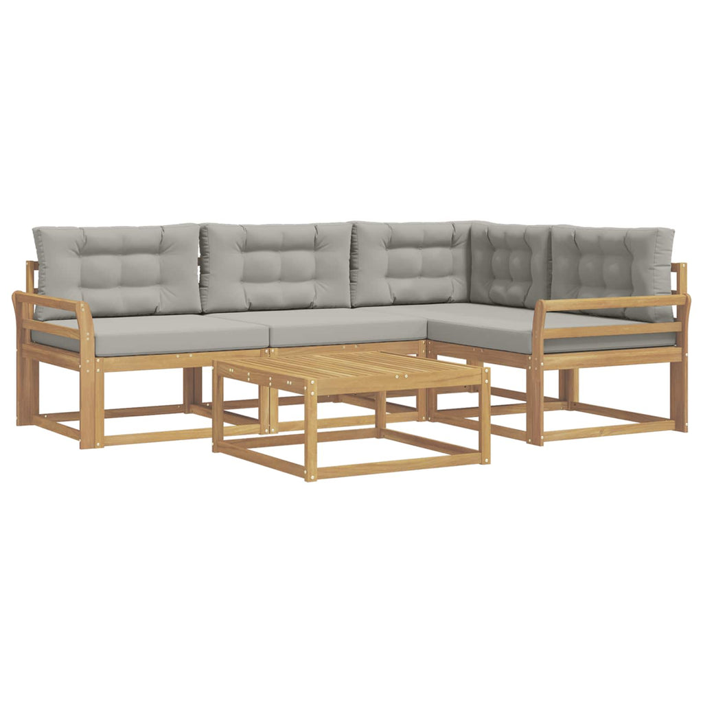 vidaXL Zestaw sof na zewnątrz 5 pcs Biały i jasnoszary 79 x 79 x 37 cm
