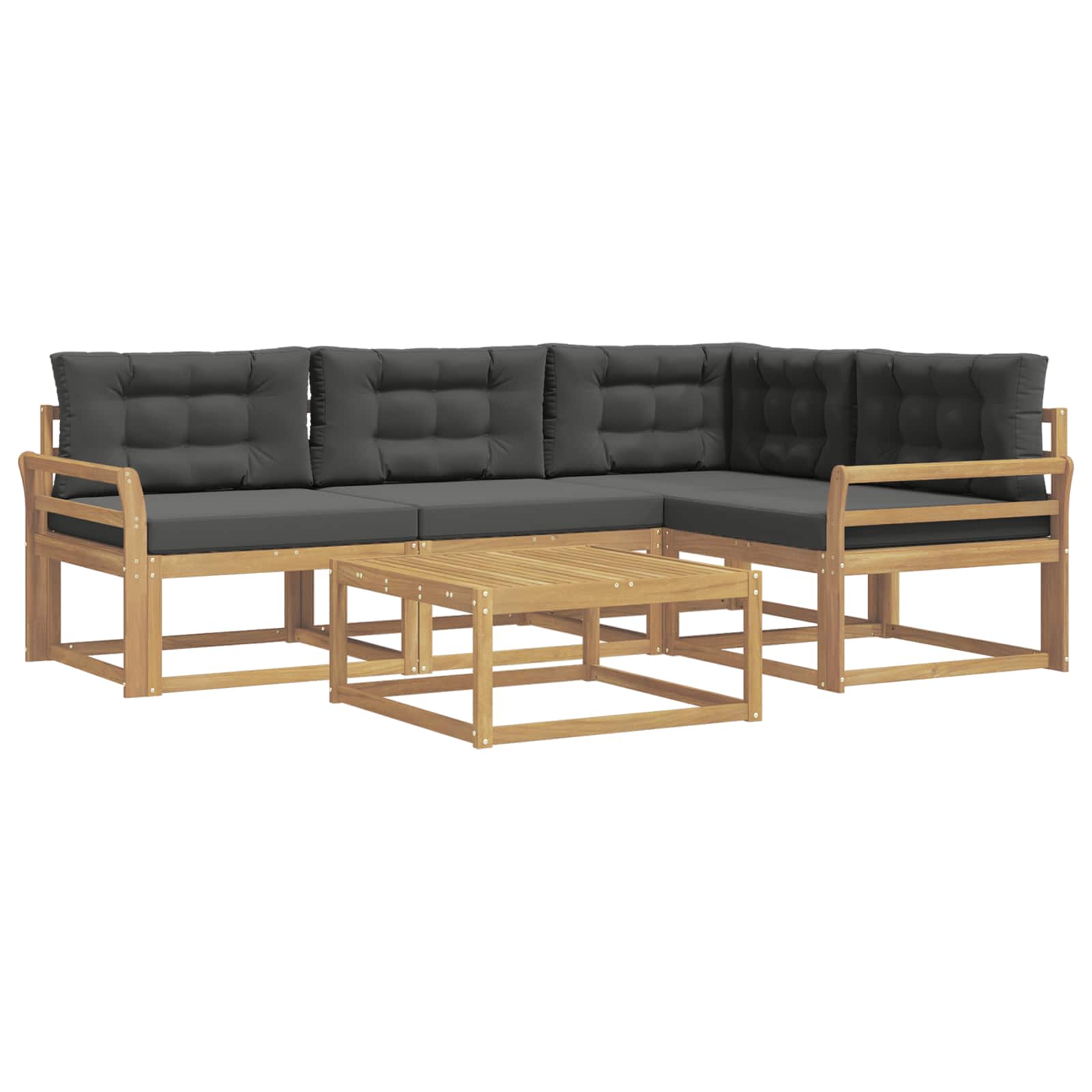vidaXL Zestaw sof na zewnątrz 5 pcs Biały i antracyt 79 x 79 x 37 cm