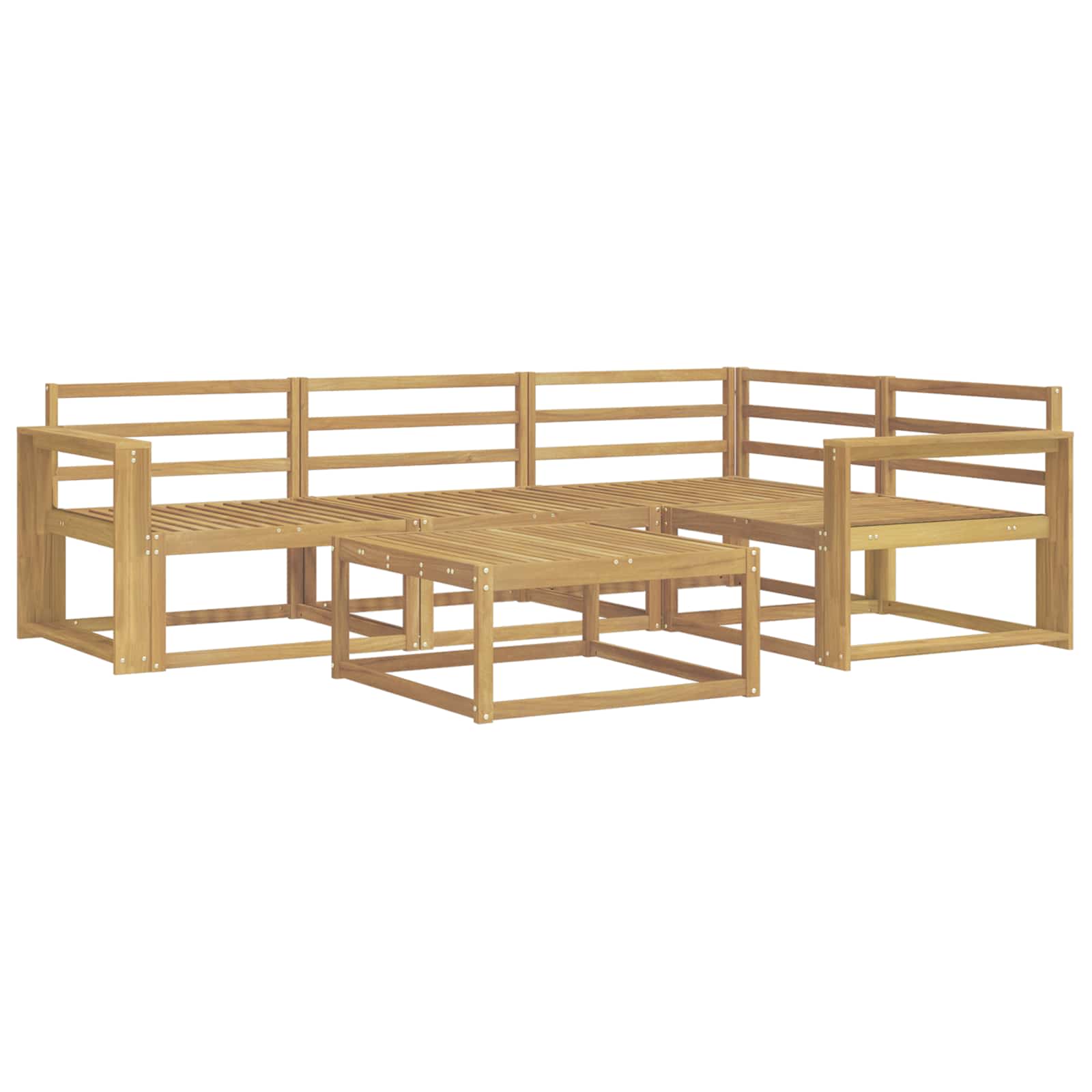 vidaXL Zestaw sof na zewnątrz 5 pcs Biały 79 x 79 x 37 cm