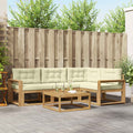 vidaXL Zestaw sof na zewnątrz 5 pcs Biały i kremowy 79 x 79 x 37 cm