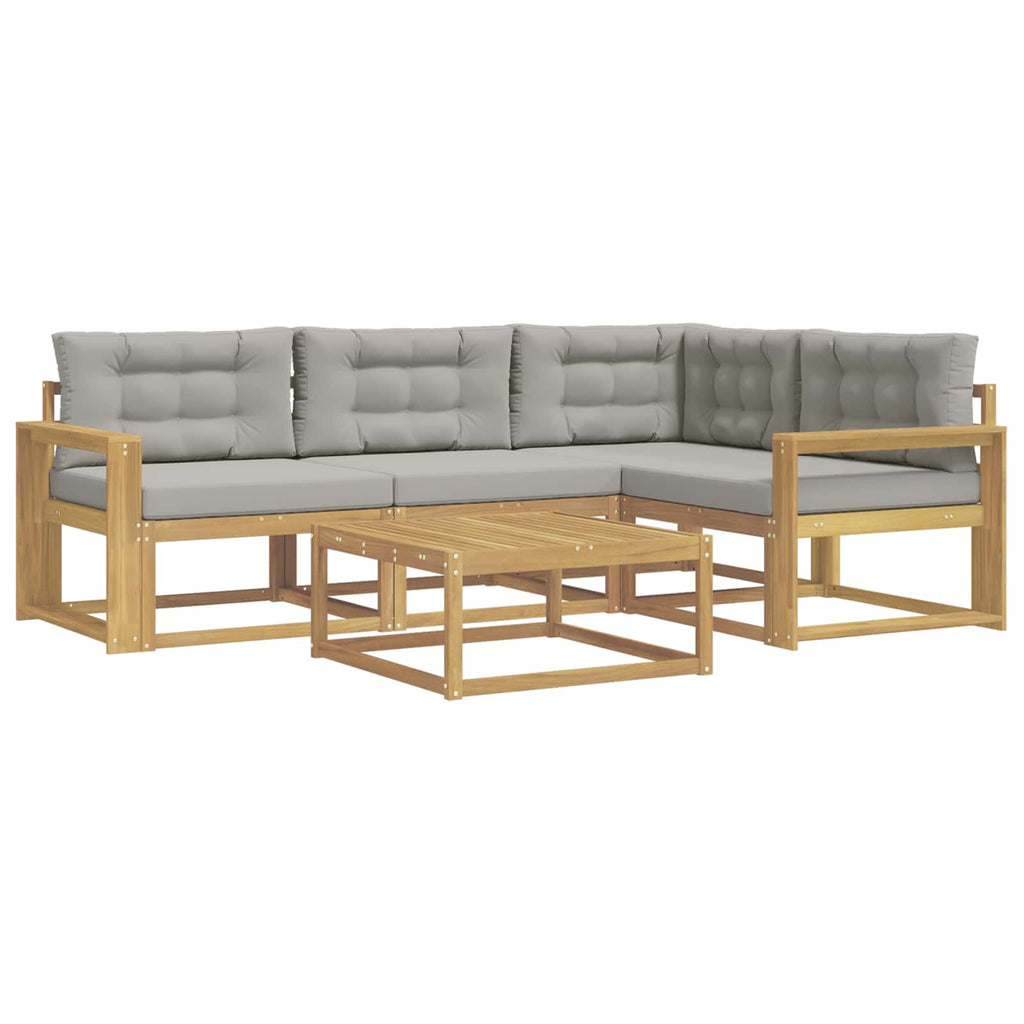 vidaXL Zestaw sof na zewnątrz 5 pcs Biały i jasnoszary 79 x 79 x 37 cm