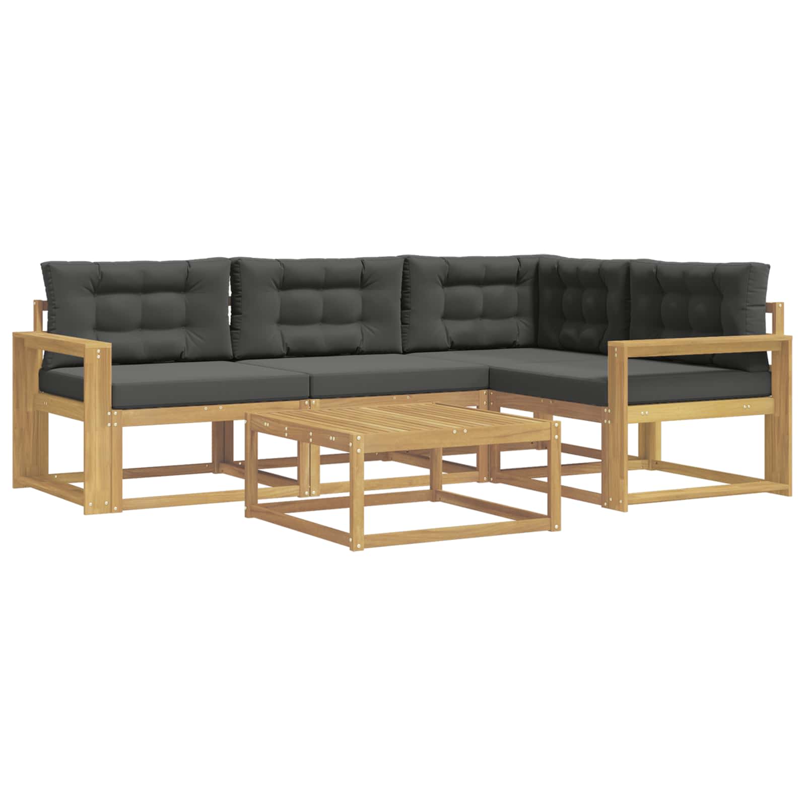 vidaXL Zestaw sof na zewnątrz 5 pcs Biały i antracyt 79 x 79 x 37 cm