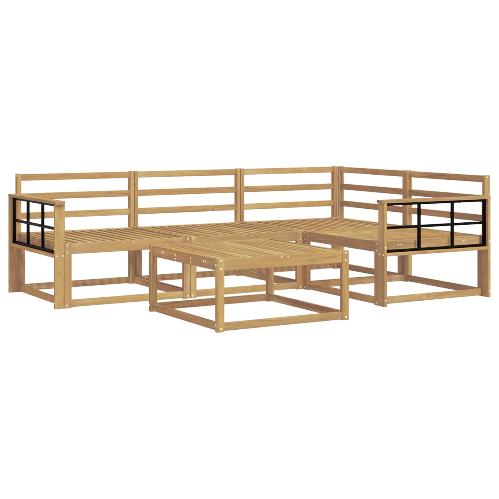 vidaXL Zestaw sof na zewnątrz 5 pcs Biały 79 x 79 x 37 cm