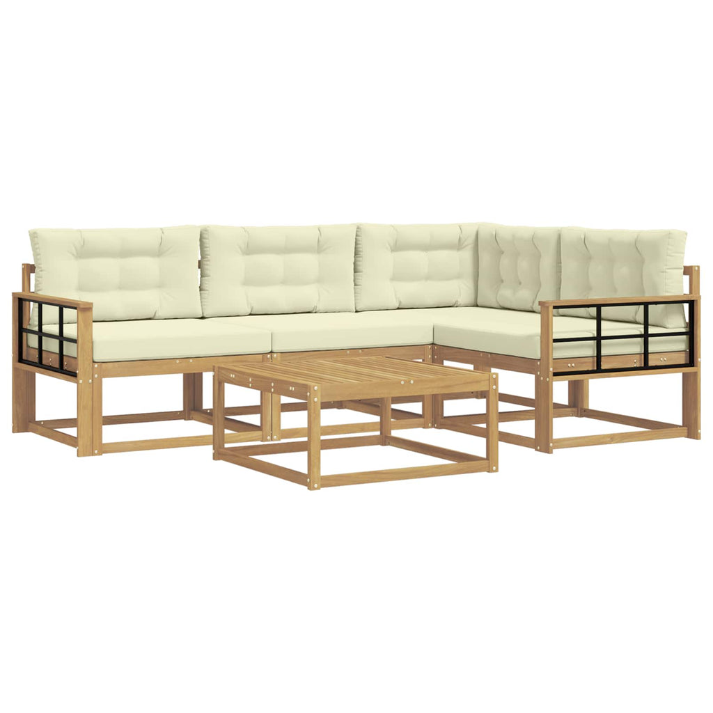 vidaXL Zestaw sof na zewnątrz 5 pcs Biały i kremowy 79 x 79 x 37 cm