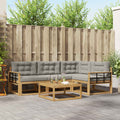 vidaXL Zestaw sof na zewnątrz 5 pcs Biały i jasnoszary 79 x 79 x 37 cm