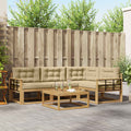 vidaXL Zestaw sof na zewnątrz 5 pcs Biały i Beżowy 79 x 79 x 37 cm