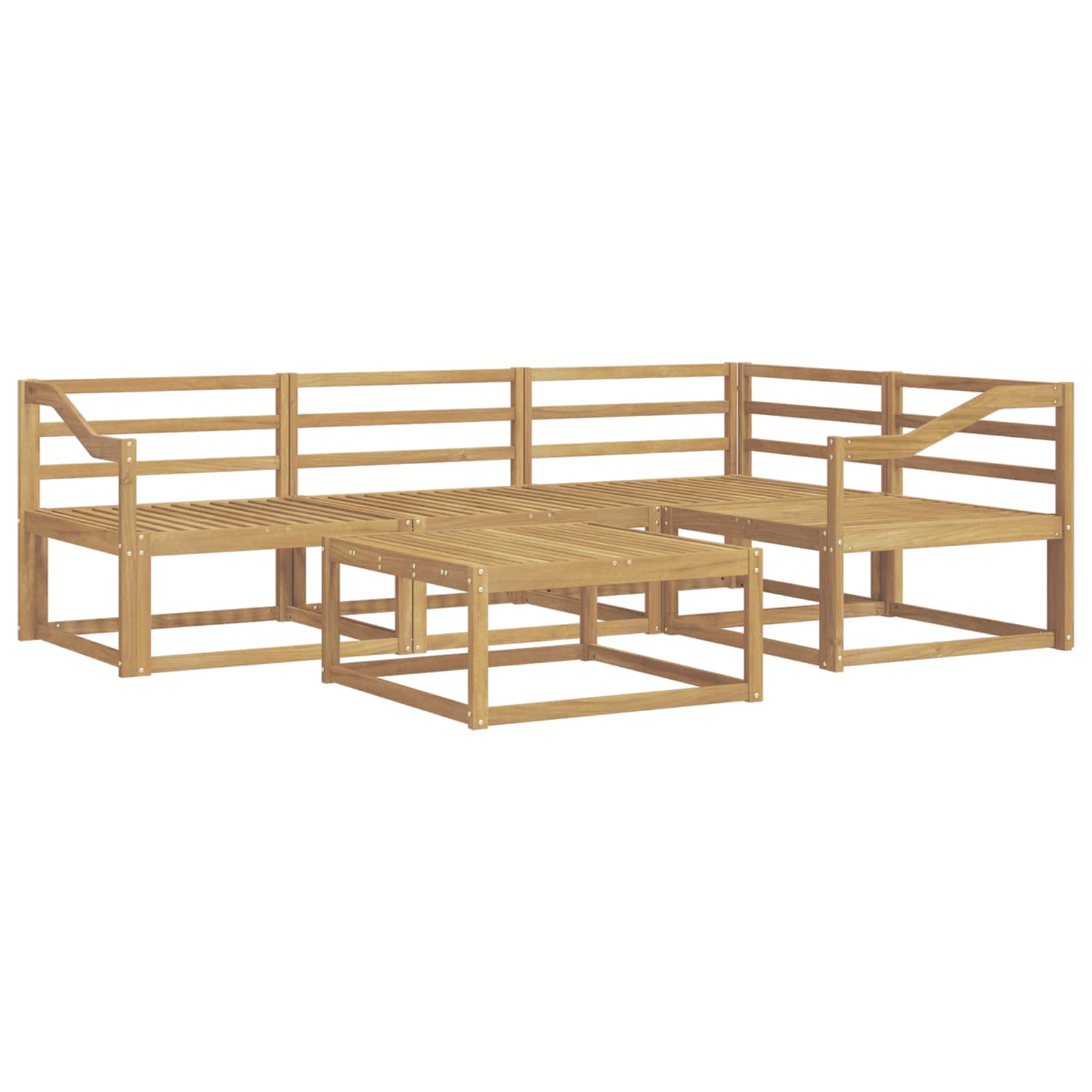 vidaXL Zestaw sof na zewnątrz 5 pcs Biały 79 x 79 x 37 cm