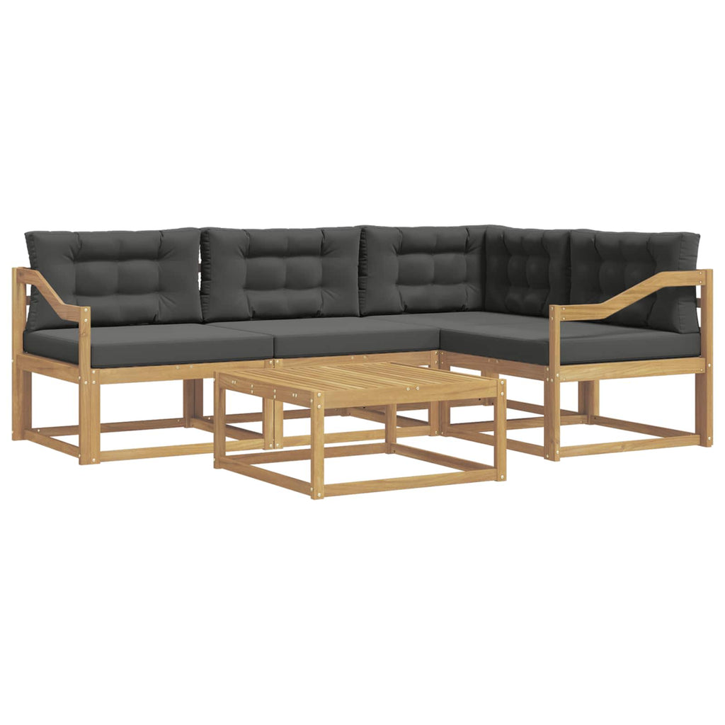 vidaXL Zestaw sof na zewnątrz 5 pcs Biały i antracyt 79 x 79 x 37 cm